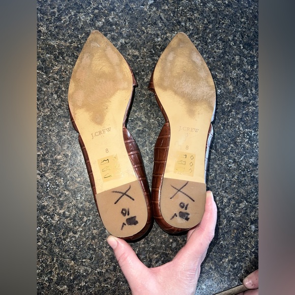 J Crew Zoe Crocodile Embossed D’Orsay Flat - Picture 4 of 4